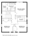 The Olive House | Modern Coastal Cottage House Plan | 1,400 Sq Ft | 3BR 2.5BA