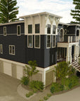 Blue Isle | Elevated Coastal House Plan | 3,699 Sq Ft | 5-6BR 5BA