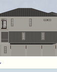 Left Elevation — Haddie's Hideaway 2700R | Reverse-Living Coastal House Plan | Intertwine House Plans