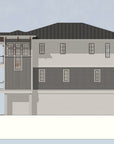 Right Elevation — Haddie's Hideaway 2700R | Reverse-Living Coastal House Plan | Intertwine House Plans