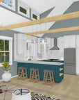 The Peach House | Coastal Cottage House Plan | 848 Sq Ft | 1BR 1.5BA