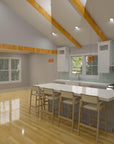 Little Oak Enclosed Dining | Elevated Coastal Country House Plan | 1,800 Sq Ft | 3BR 2BA
