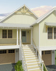 Little Oak Enclosed Dining | Elevated Coastal Country House Plan | 1,800 Sq Ft | 3BR 2BA