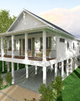 Magnolia Beach Hut | Elevated Coastal Cottage House Plan | 1,430 Sq Ft | 3BR 2.5BA