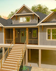 The Quinn Pilings | Elevated Coastal Country House Plan | 2,409 Sq Ft | 3BR 3.5BA