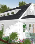 The Peach House | Coastal Cottage House Plan | 848 Sq Ft | 1BR 1.5BA