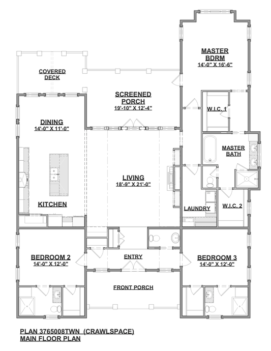 2250 Sq Ft. - The Quinn - Crawlspace