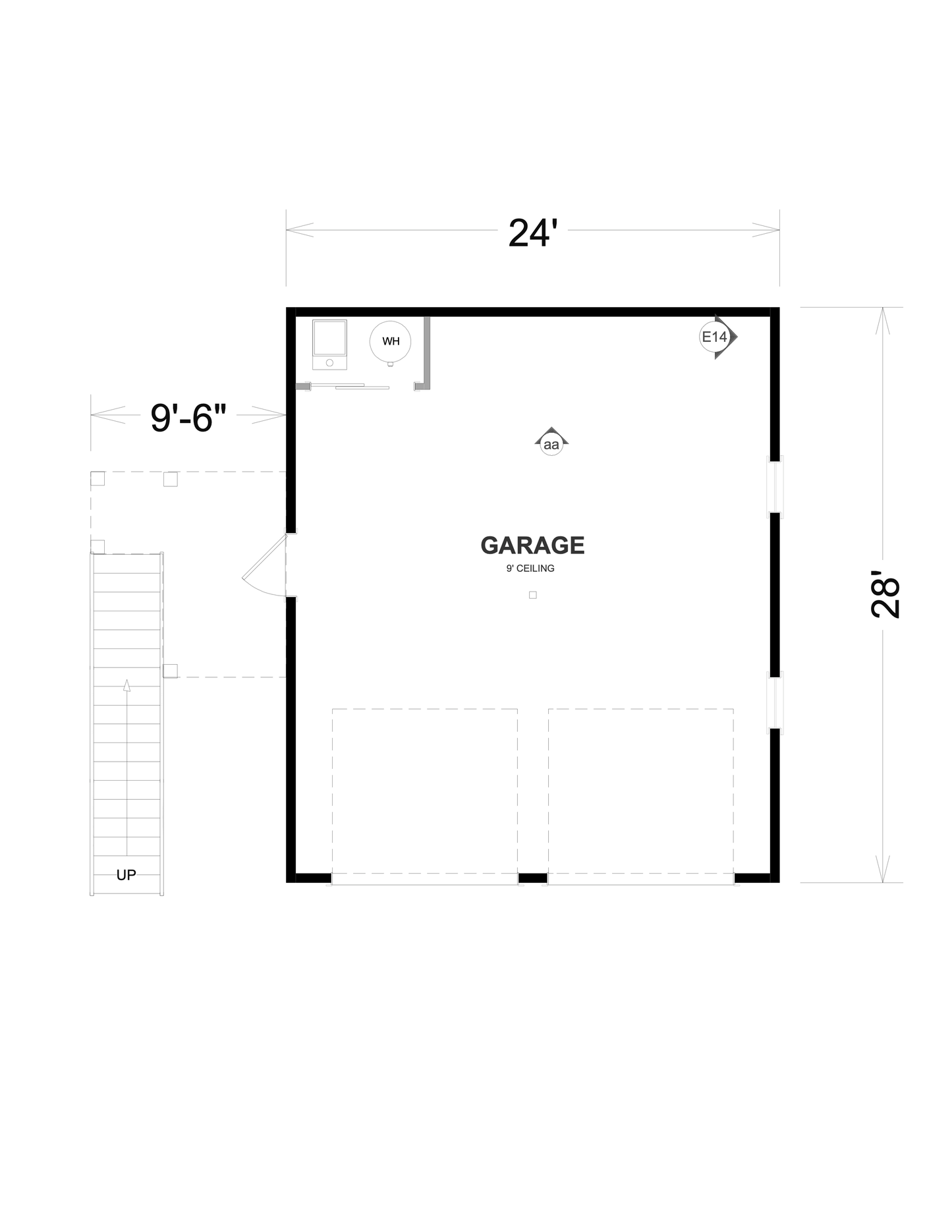 672 Sq. Ft. - Wilbury 24x28 Garage/ADU