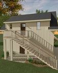 Wilbury 24x28 | Compact Garage ADU Plan | 672 Sq Ft | 1BR 1BA