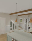 The Green House | Coastal Cottage House Plan | 955 Sq Ft | 2BR 1.5BA