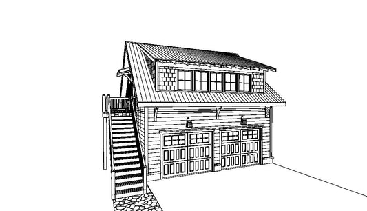 640* Sq. Ft. - Cliffwood Garage/ADU Plan