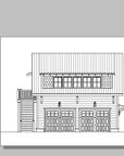 Cliffwood Garage ADU - Front Elevation Drawing - Coastal Garage Apartment Plan - Intertwine House Plans