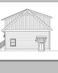 Cliffwood Garage ADU - Right Side Elevation Drawing - Coastal Garage Apartment Plan - Intertwine House Plans