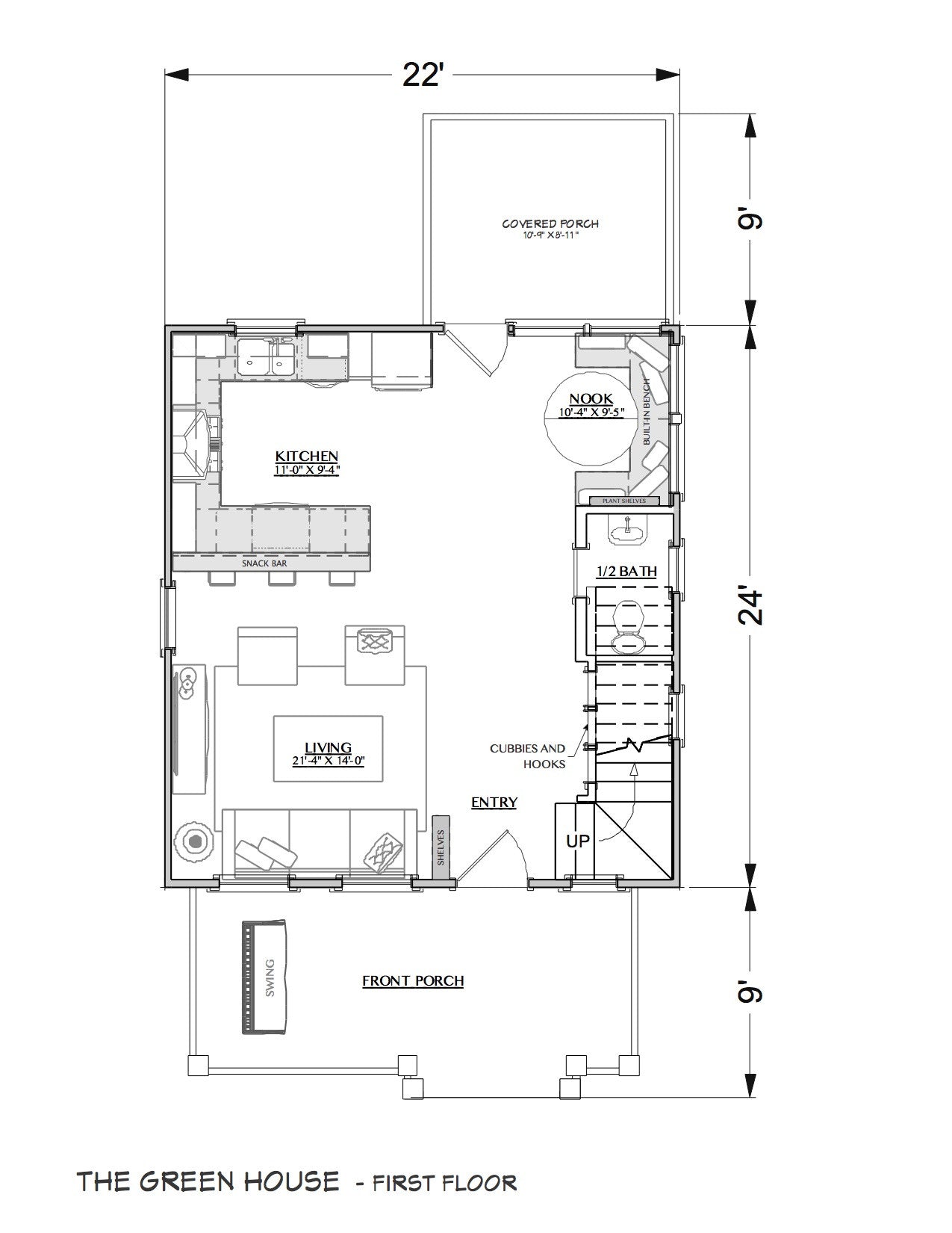 955 Sq. Ft. - The Green House