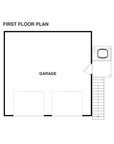 First Floor Plan — Winthrop Garage ADU Plan | 650 Sq Ft Coastal Garage Apartment Plan | Intertwine House Plans