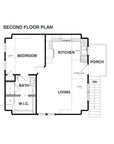 Second Floor Plan — Winthrop Garage ADU Plan | 650 Sq Ft Coastal Garage Apartment Plan | Intertwine House Plans