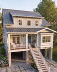 The Macy | Elevated Coastal Contemporary House Plan | 2,532 Sq Ft | 4BR 4BA