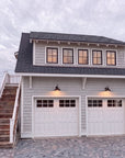 Cliffwood Garage ADU - 640 Sq Ft Coastal Garage Apartment Plan - Front Exterior Elevation from a low angle close up- Intertwine House Plans
