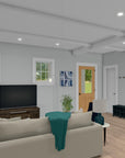 The Blue House | Compact Coastal Cottage House Plan | 1,074 Sq Ft | 2BR 2.5BA
