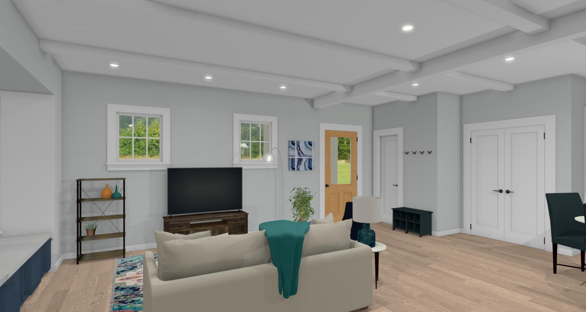 The Blue House | Compact Coastal Cottage House Plan | 1,074 Sq Ft | 2BR 2.5BA