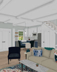 The Blue House | Compact Coastal Cottage House Plan | 1,074 Sq Ft | 2BR 2.5BA