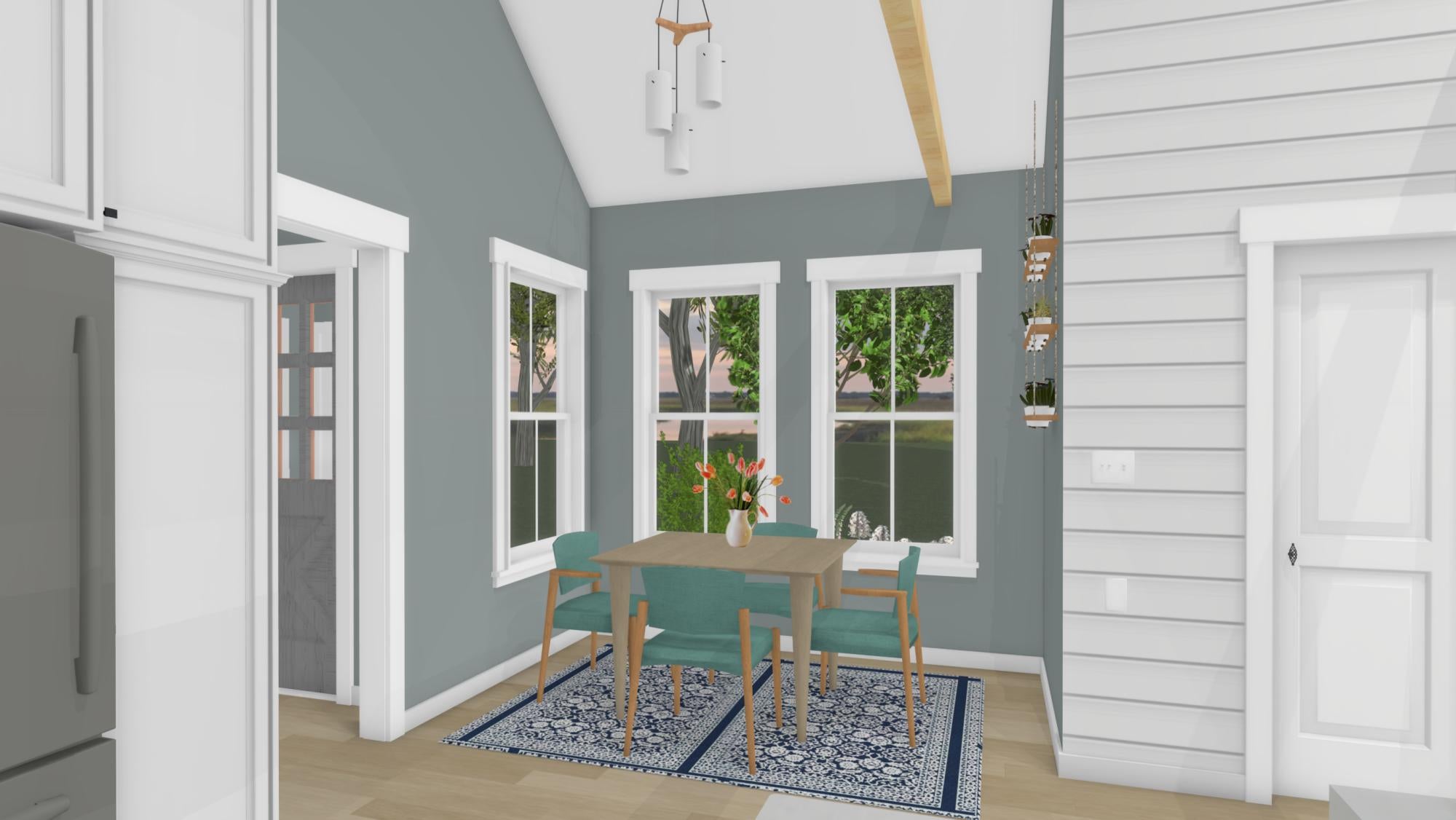 The Peach House | Coastal House Plan | 848 Sq Ft | 1BR 1.5BA