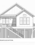 Magnolia Beach Hut | Elevated Coastal Cottage House Plan | 1,430 Sq Ft | 3BR 2.5BA