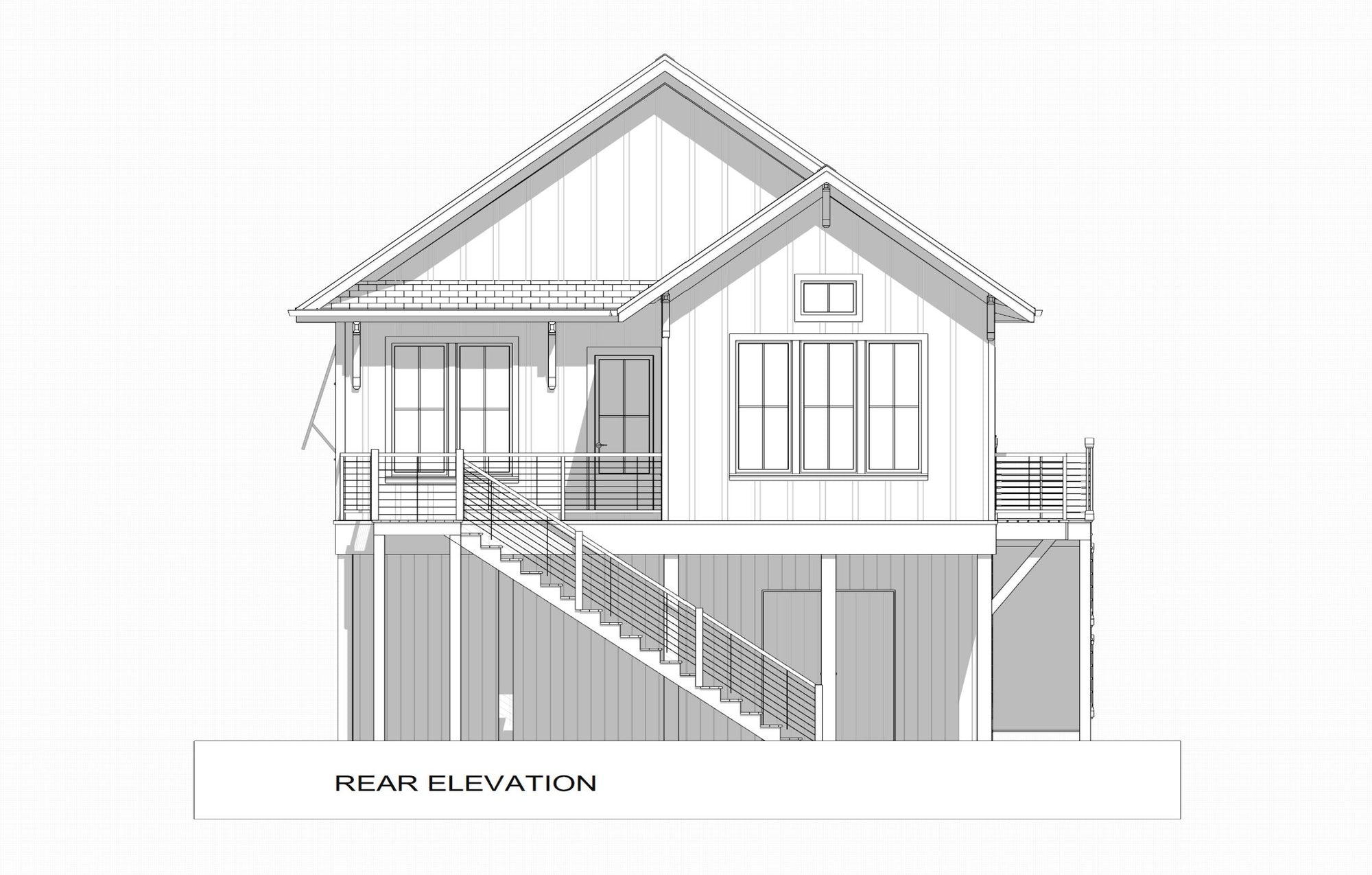 Magnolia Beach Hut | Elevated Coastal Cottage House Plan | 1,430 Sq Ft | 3BR 2.5BA