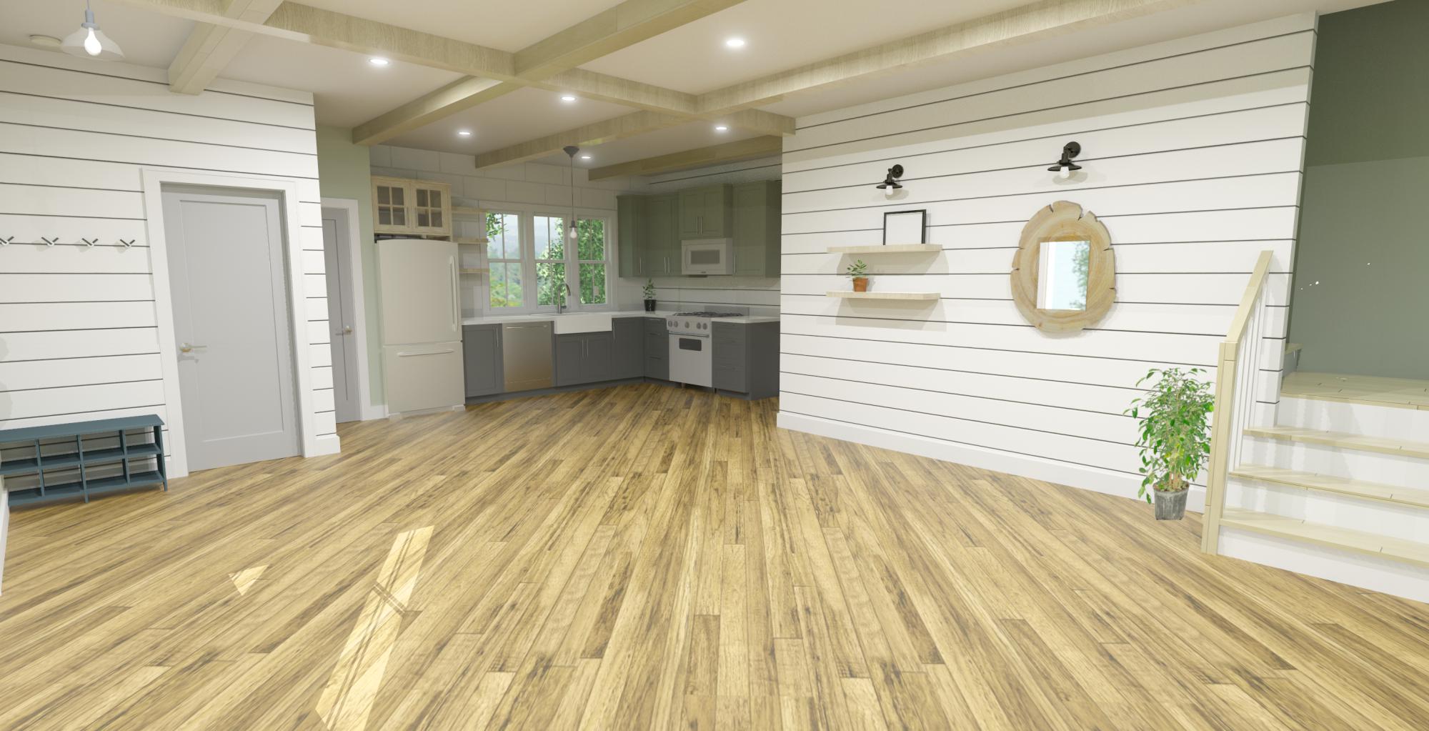 The Gray House | Elevated Low Country Cottage House Plan | 1,144 Sq Ft | 2BR 2.5BA