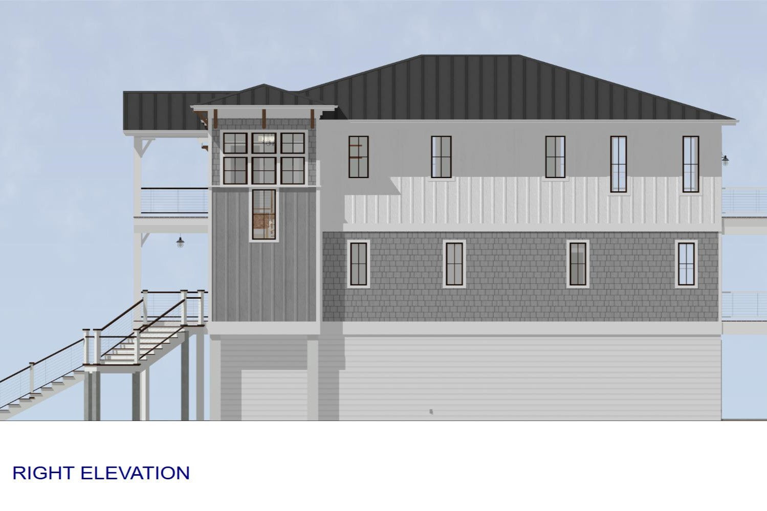 Haddie's Hideaway 2700R FLG | Elevated Reverse-Living Coastal House Plan | 2,797 Sq Ft | 4BR 4-5BA