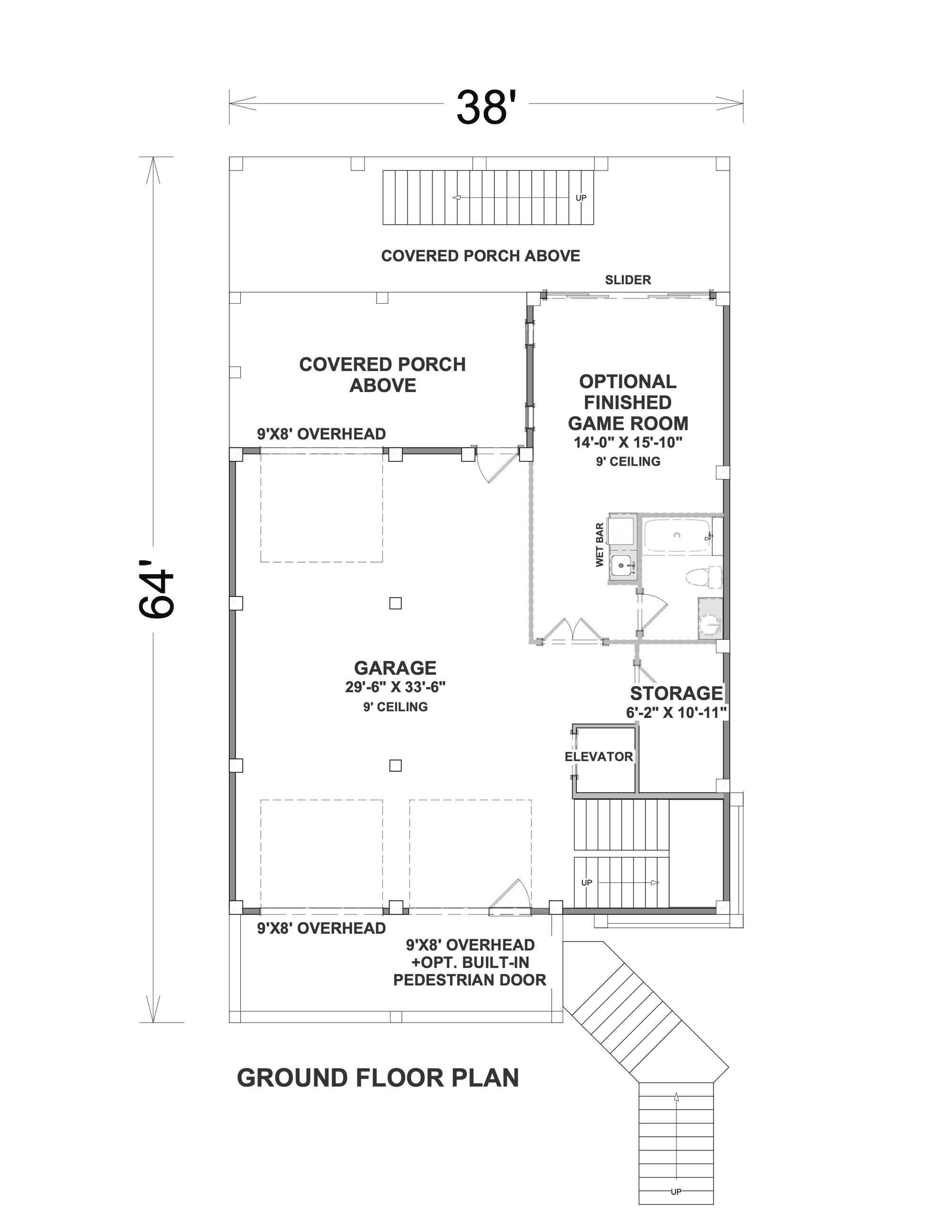 Haddie's Hideaway 2700R FLG | Elevated Reverse-Living Coastal House Plan | 2,797 Sq Ft | 4BR 4-5BA