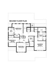 Second floor plan of Islabella, showing Bedroom Suite 2 with its bath and walk-in closet, Bedroom 4 with its own bath, Bedroom 3, Bedroom 5 or office, the hall bath and the elevator.