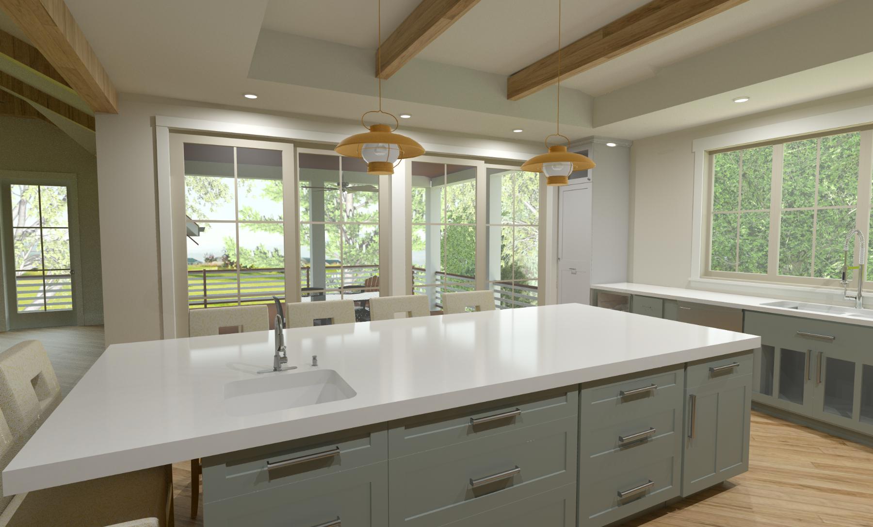 Casa Azul | Elevated Reverse-Living Coastal House Plan | 3,058 Sq Ft | 3-4BR 4BA