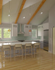 Little Oak Enclosed Dining | Elevated Coastal Country House Plan | 1,800 Sq Ft | 3BR 2BA