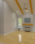 Little Oak Enclosed Dining | Elevated Coastal Country House Plan | 1,800 Sq Ft | 3BR 2BA