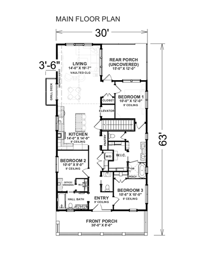 1430 Sq. Ft. - Magnolia Beach Hut