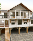 Outer Banks Beach House | Elevated Coastal House Plan | 2,718 Sq Ft | 5BR 4.5BA