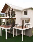 Outer Banks Beach House | Elevated Coastal House Plan | 2,718 Sq Ft | 5BR 4.5BA