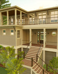 Sandy Dune | Elevated Shingle-Style Coastal House Plan | 3,464 Sq Ft | 3-4BR 4.5BA