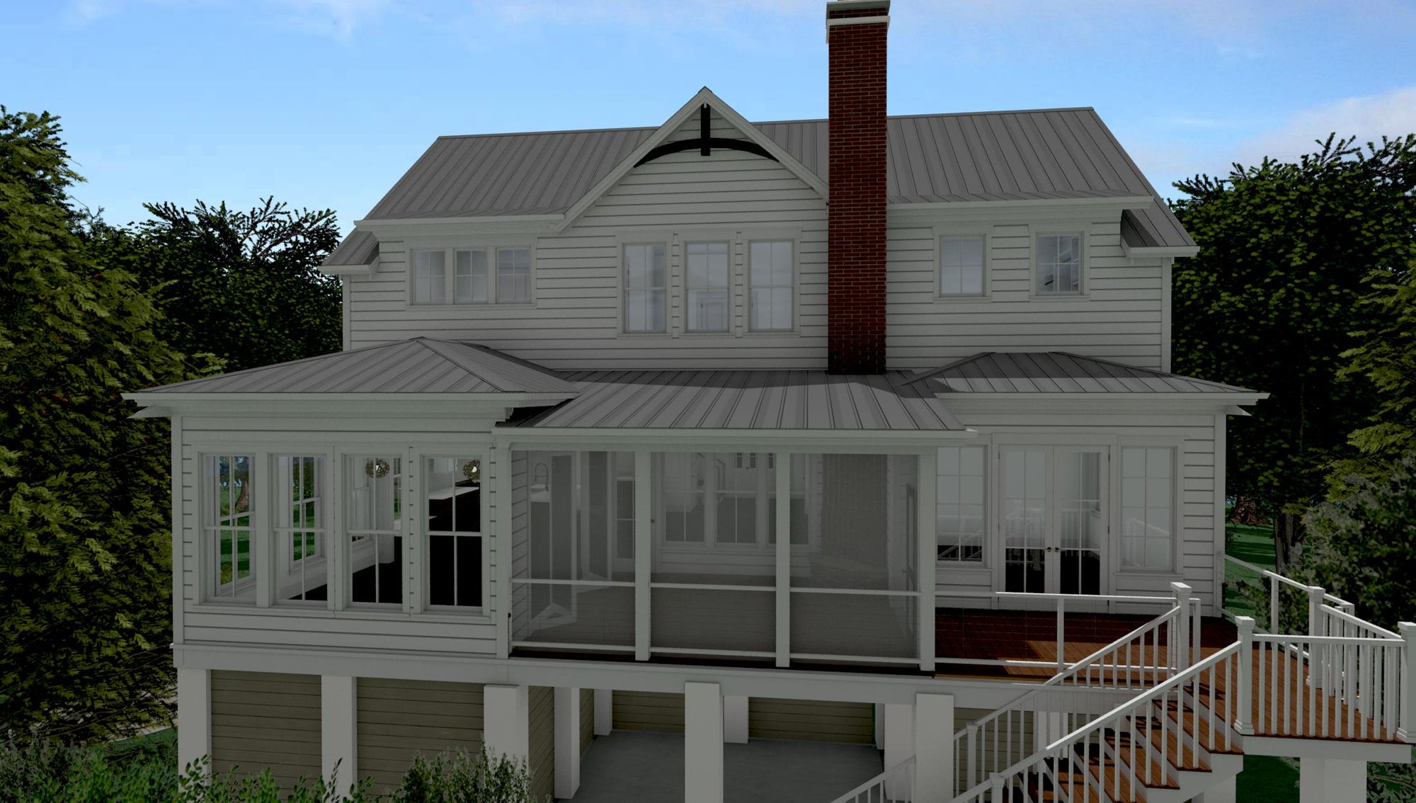The Lowell | Elevated Low Country House Plan | 3,125 Sq Ft | 3-4BR 3.5BA