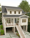 The Macy | Elevated Coastal Contemporary House Plan | 2,532 Sq Ft | 4BR 4BA