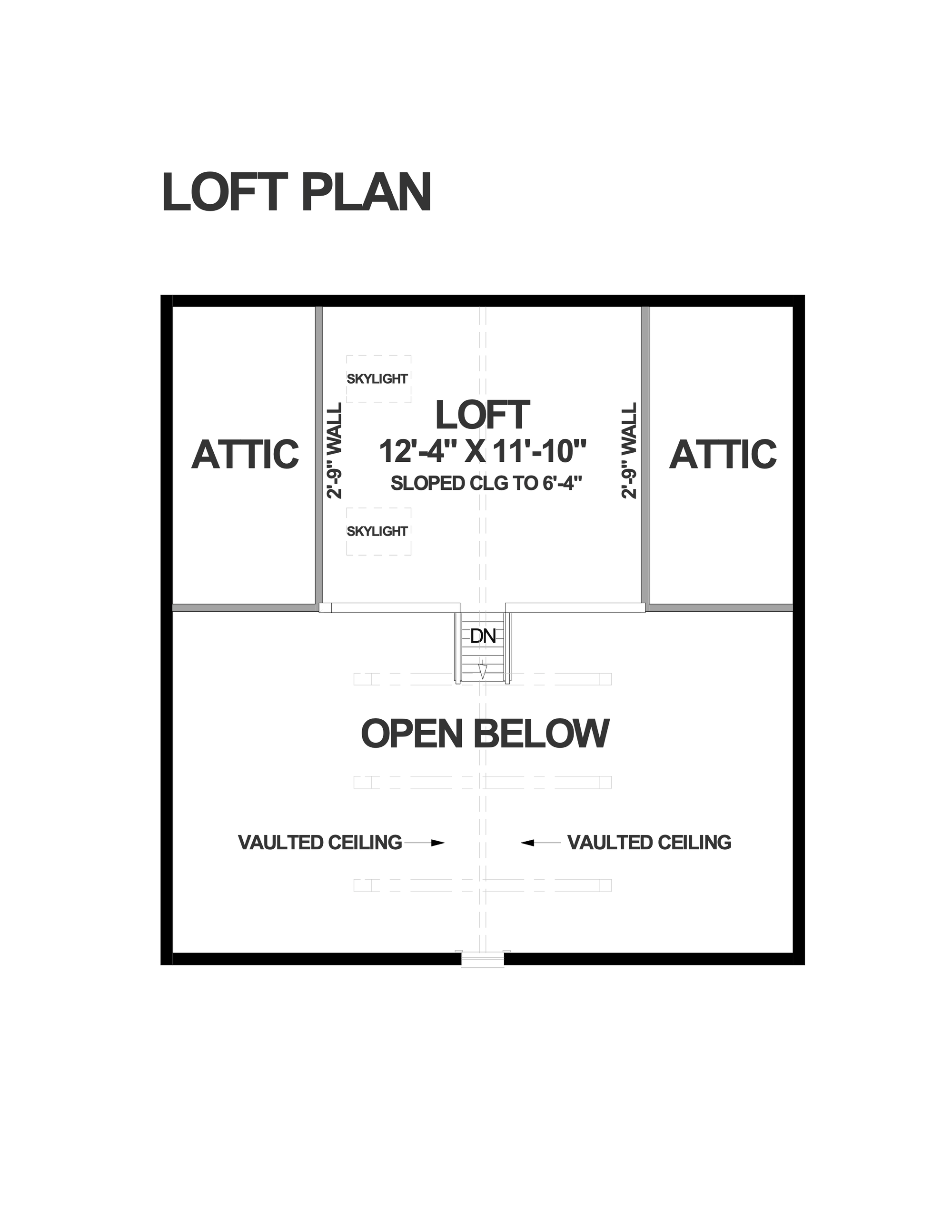 Meyer | Garage ADU Plan | 650 Sq Ft | 1BR + Loft 1BA