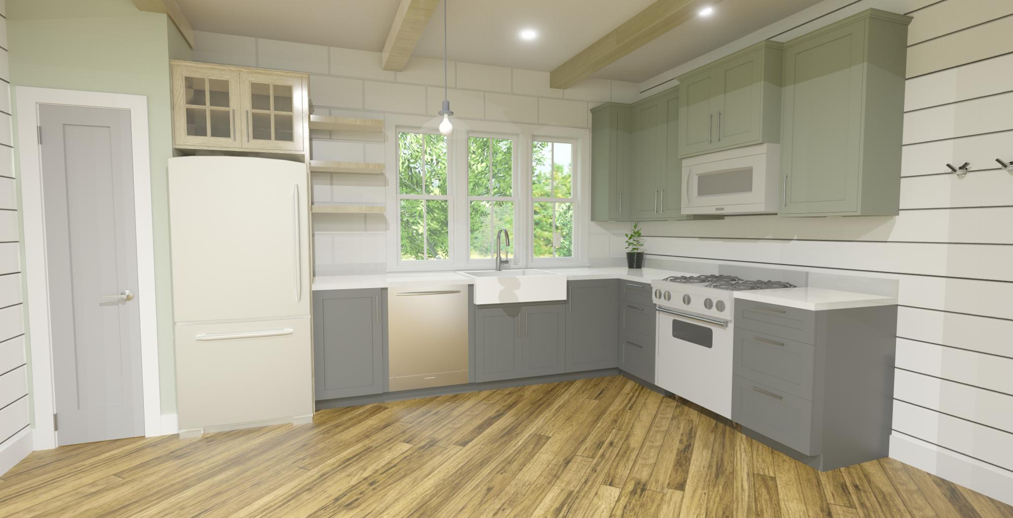 The Gray House | Elevated Low Country Cottage House Plan | 1,144 Sq Ft | 2BR 2.5BA