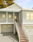 The Holly | Elevated Narrow-Lot Coastal House Plan | 1,495 Sq Ft | 3BR 2.5BA