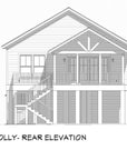 The Holly | Elevated Narrow-Lot Coastal House Plan | 1,495 Sq Ft | 3BR 2.5BA