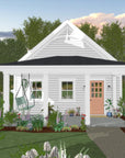 The Peach House | Coastal Cottage House Plan | 848 Sq Ft | 1BR 1.5BA