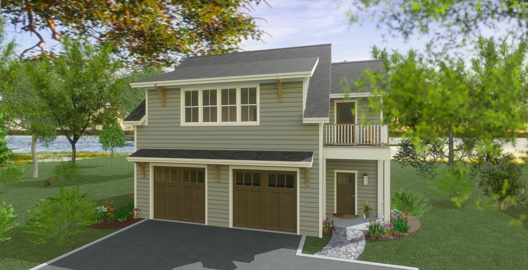 The Perry Garage ADU | Carriage Garage ADU Plan | 1,085 Sq Ft | 2BR 1-2BA