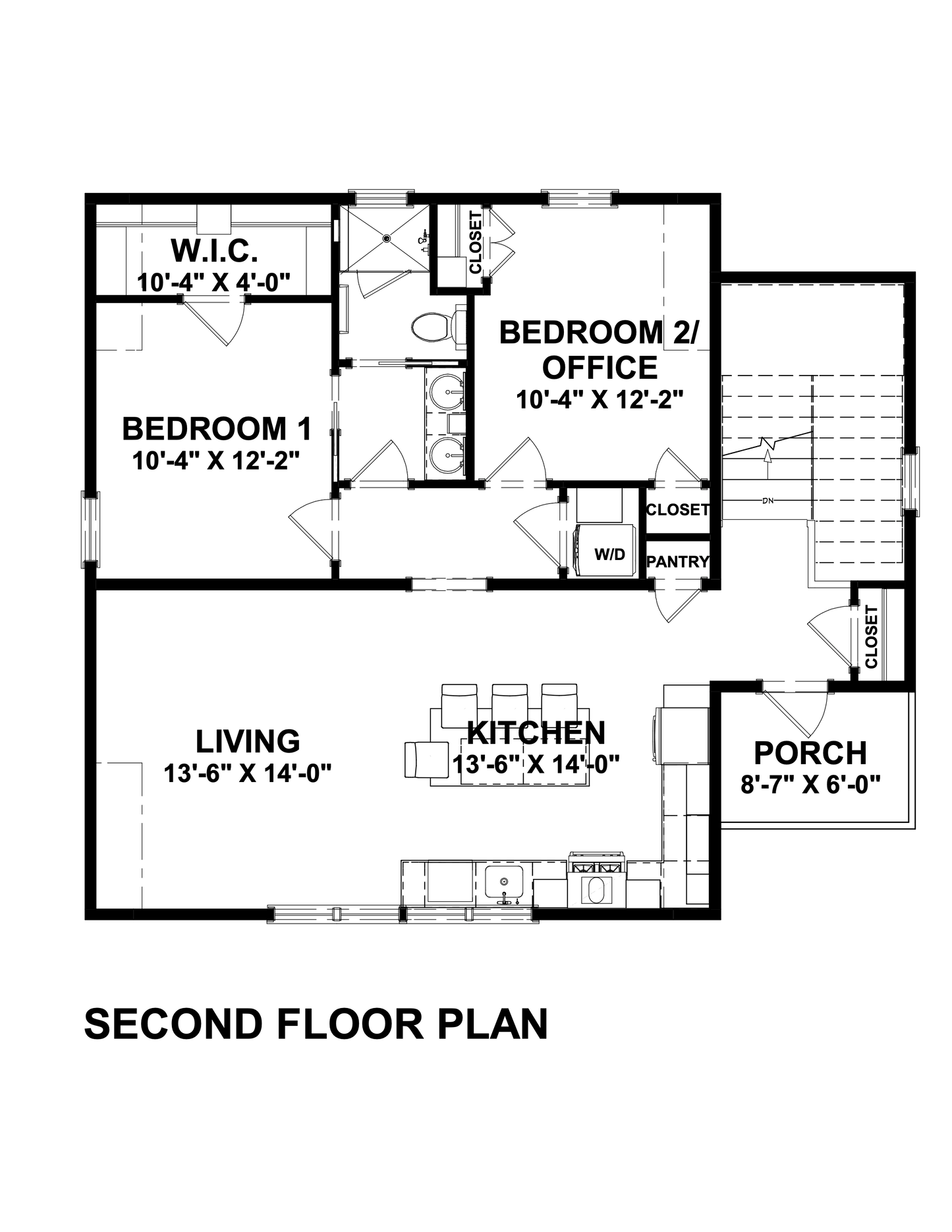 1085 Sq. Ft. - The Perry Garage/ADU Plan