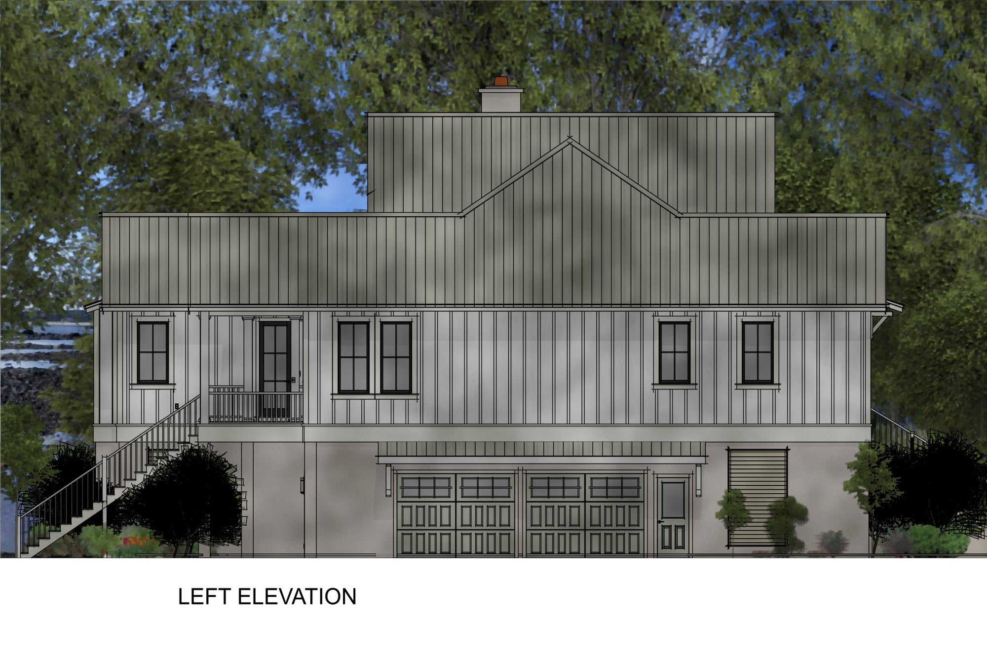 The Quinn | Elevated Coastal Country House Plan | 2,343 Sq Ft | 3BR 3.5BA