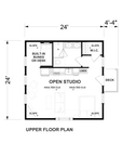 Winthrop Studio | Studio Garage ADU Plan | 576 Sq Ft | Studio 1BA